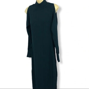 Vince Camuto long sleeved cold shoulder knit dress S bodycon